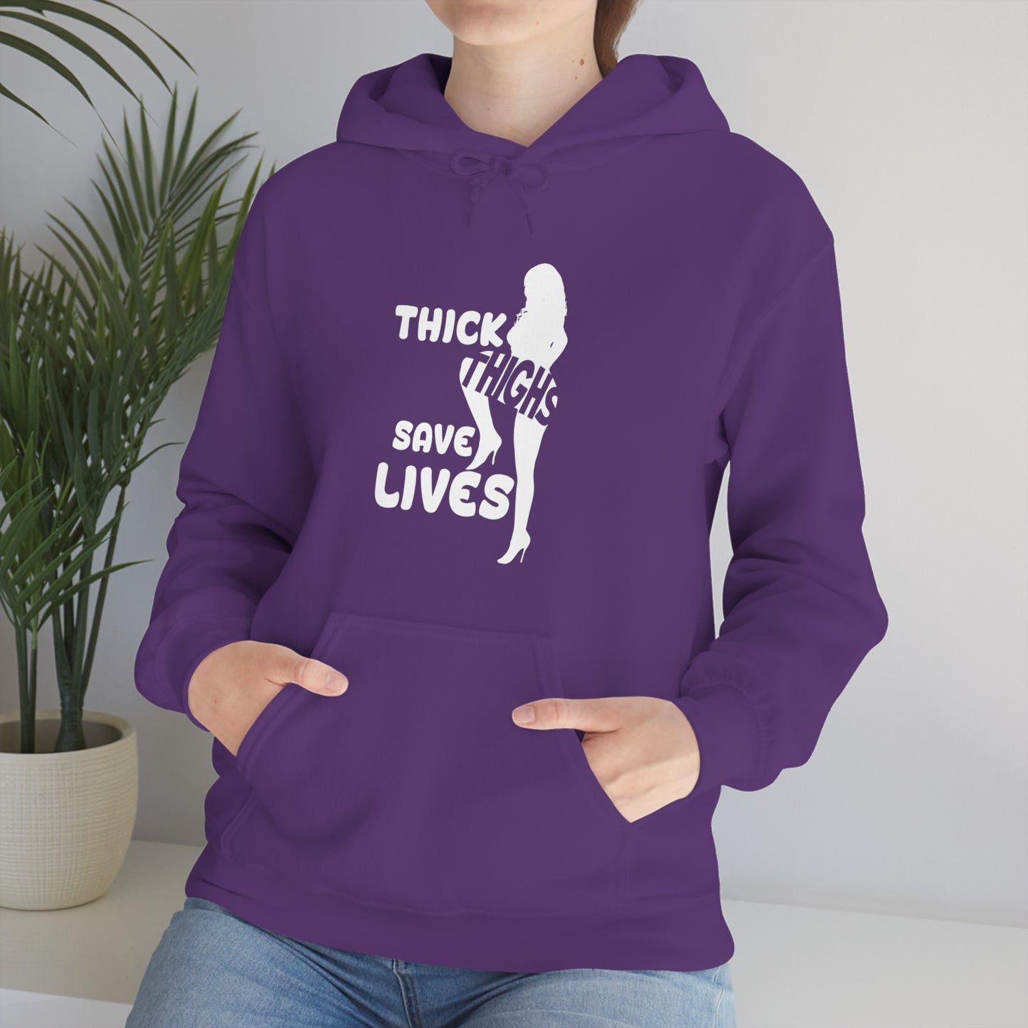 Thick Thighs- Unisex Heavy Blend™ Hooded Sweatshirt