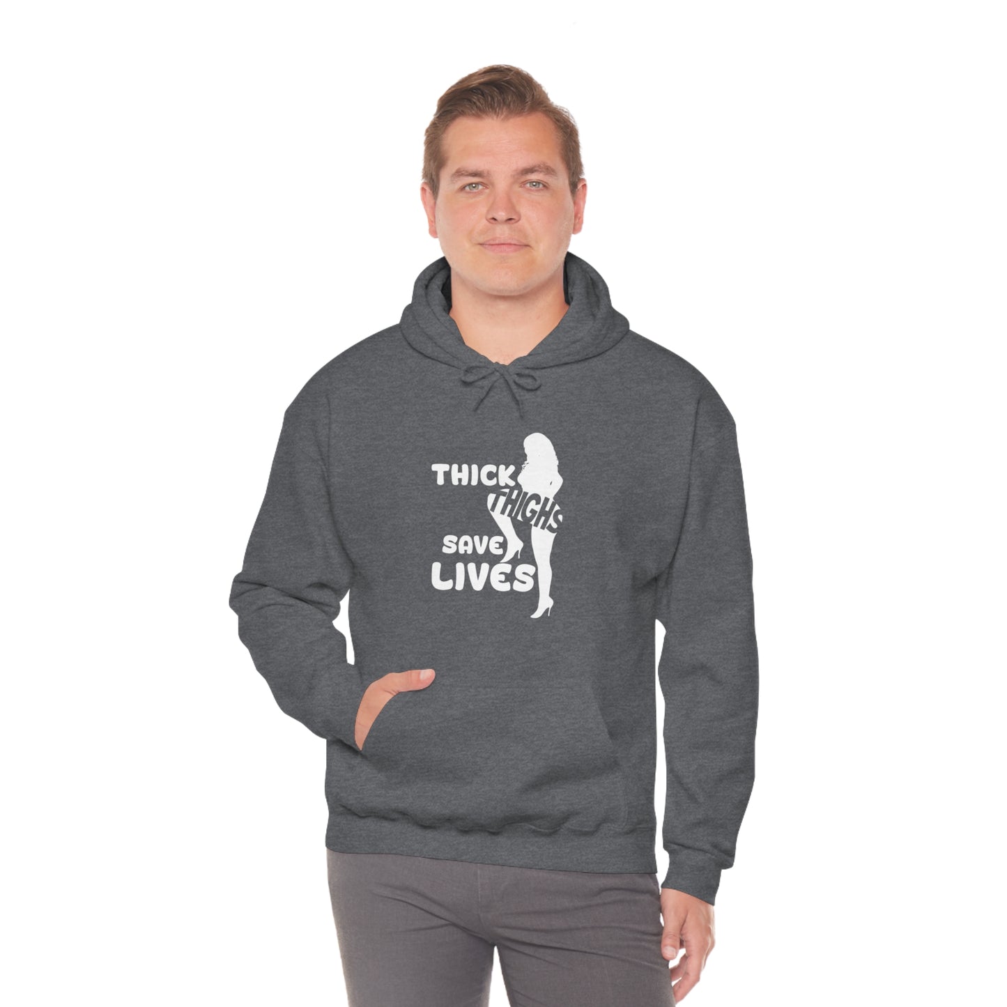 Thick Thighs- Unisex Heavy Blend™ Hooded Sweatshirt