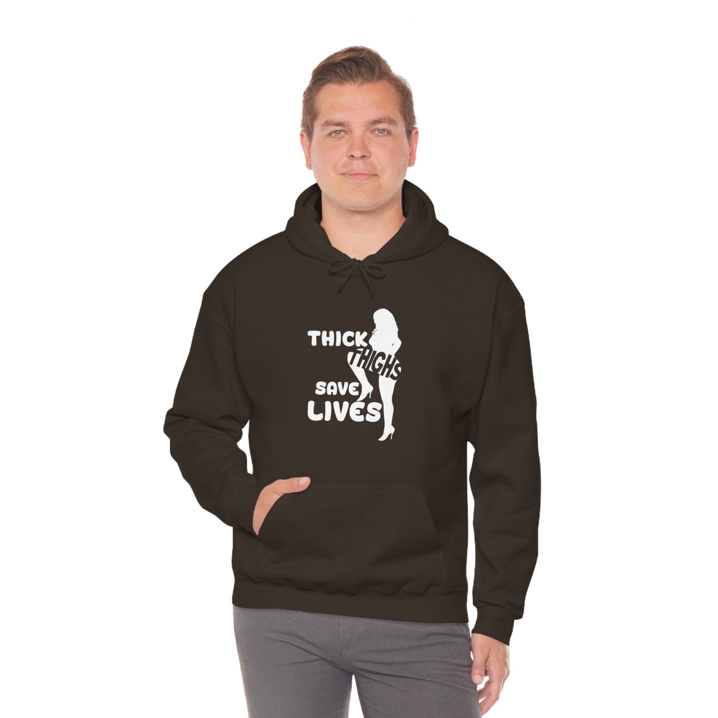 Thick Thighs- Unisex Heavy Blend™ Hooded Sweatshirt