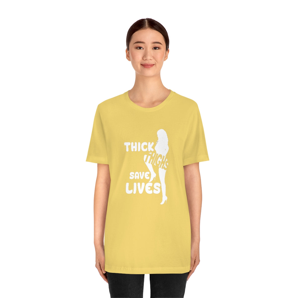 Thick Thighs- Unisex Jersey Short Sleeve Tee