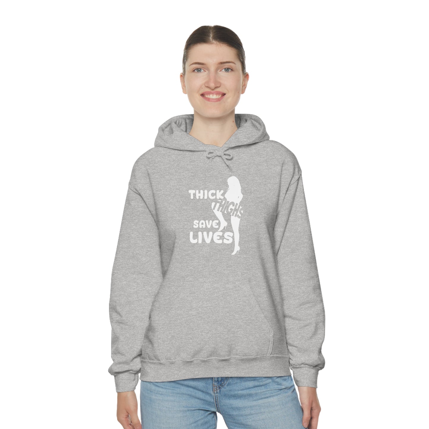 Thick Thighs- Unisex Heavy Blend™ Hooded Sweatshirt