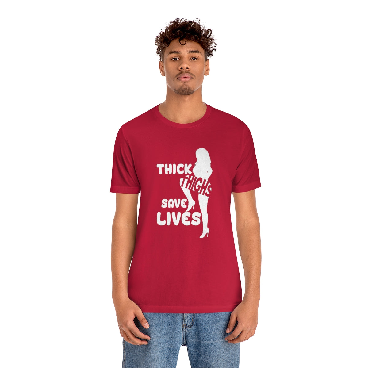 Thick Thighs- Unisex Jersey Short Sleeve Tee