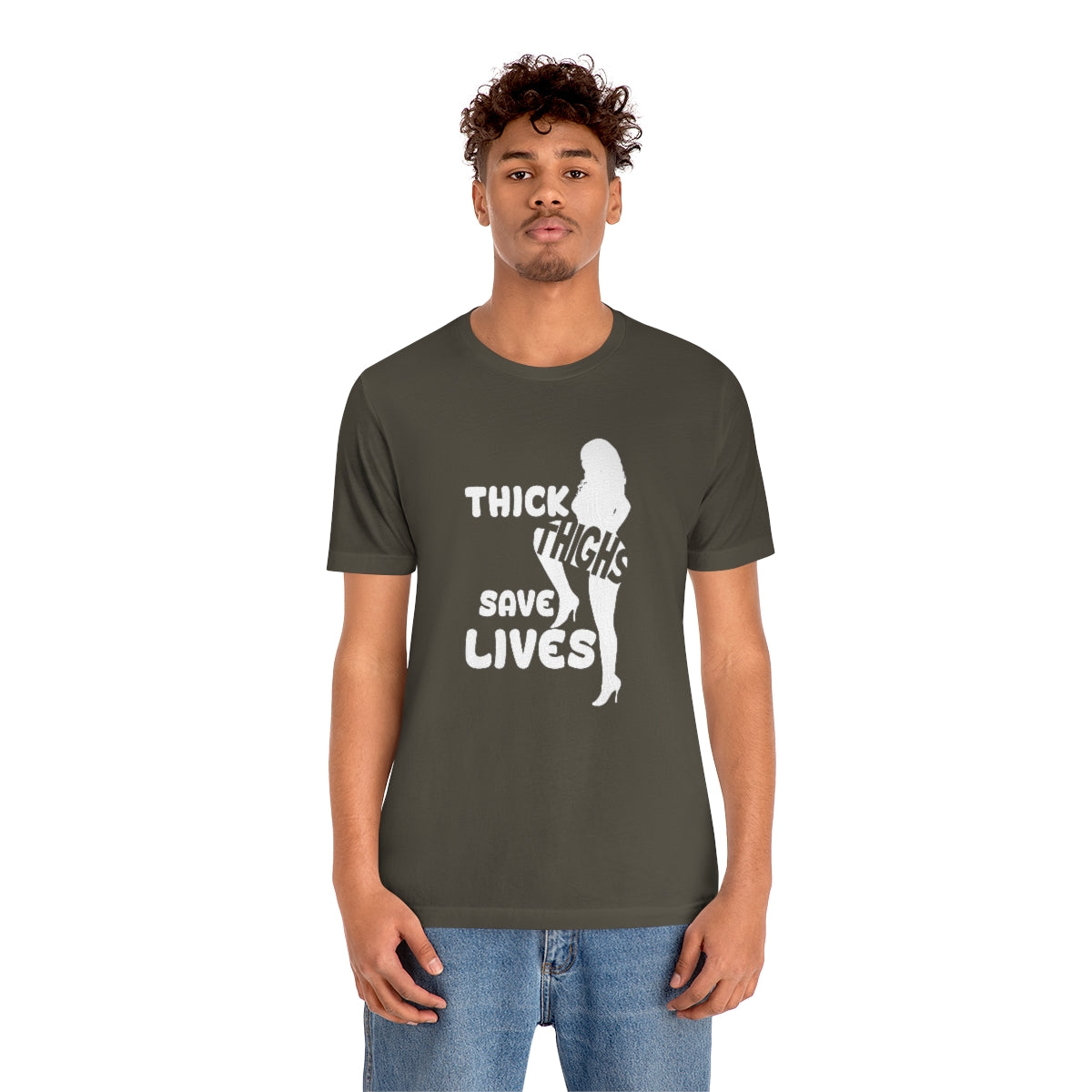 Thick Thighs- Unisex Jersey Short Sleeve Tee