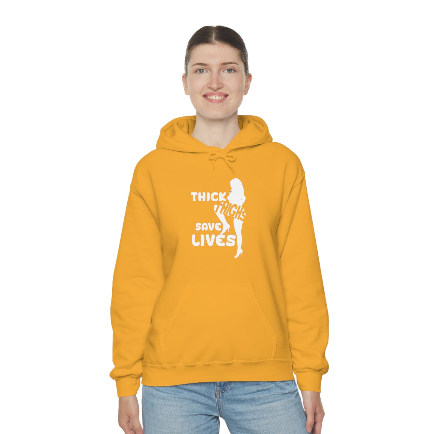 Thick Thighs- Unisex Heavy Blend™ Hooded Sweatshirt