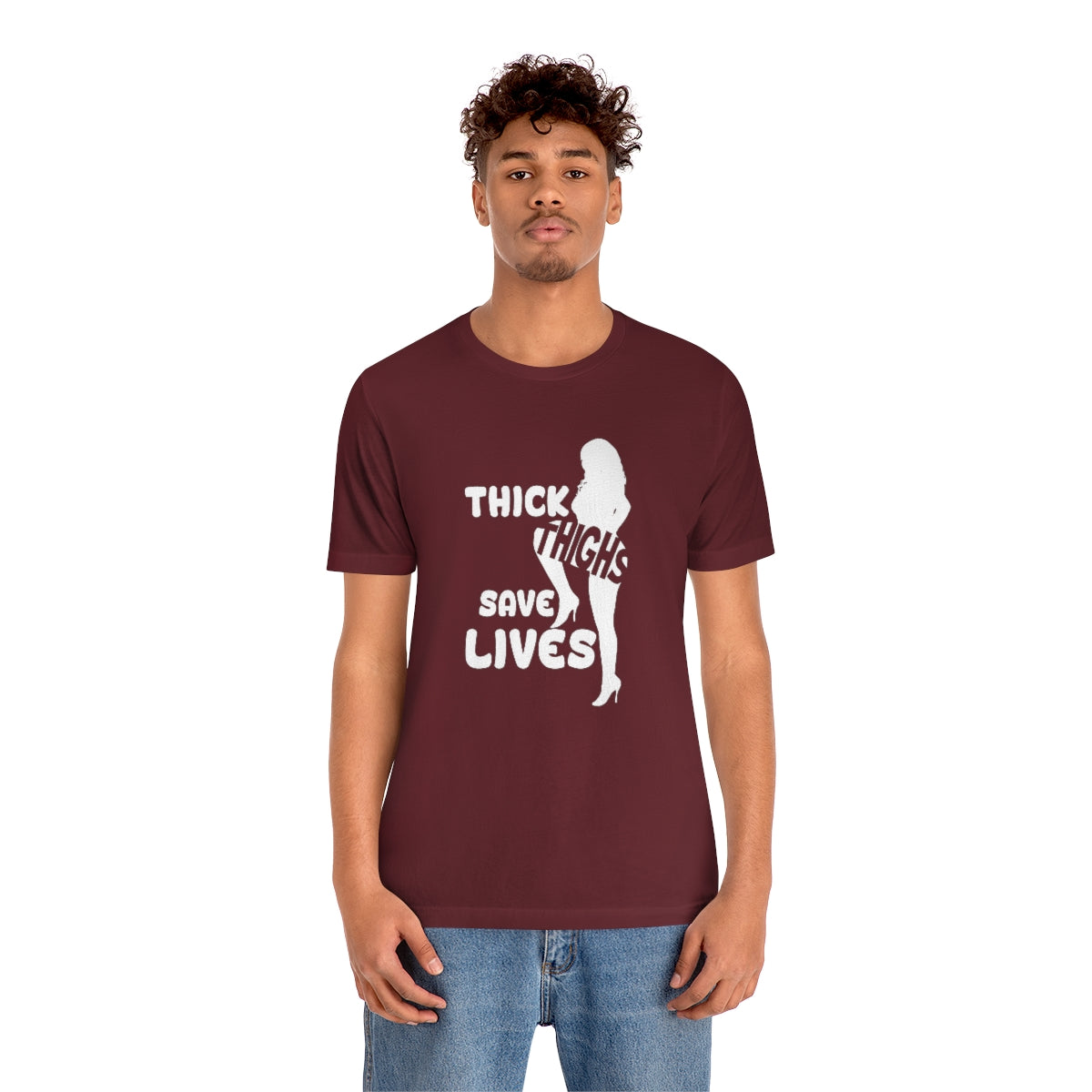 Thick Thighs- Unisex Jersey Short Sleeve Tee