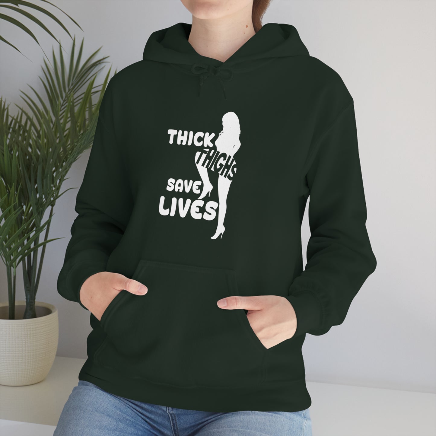 Thick Thighs- Unisex Heavy Blend™ Hooded Sweatshirt