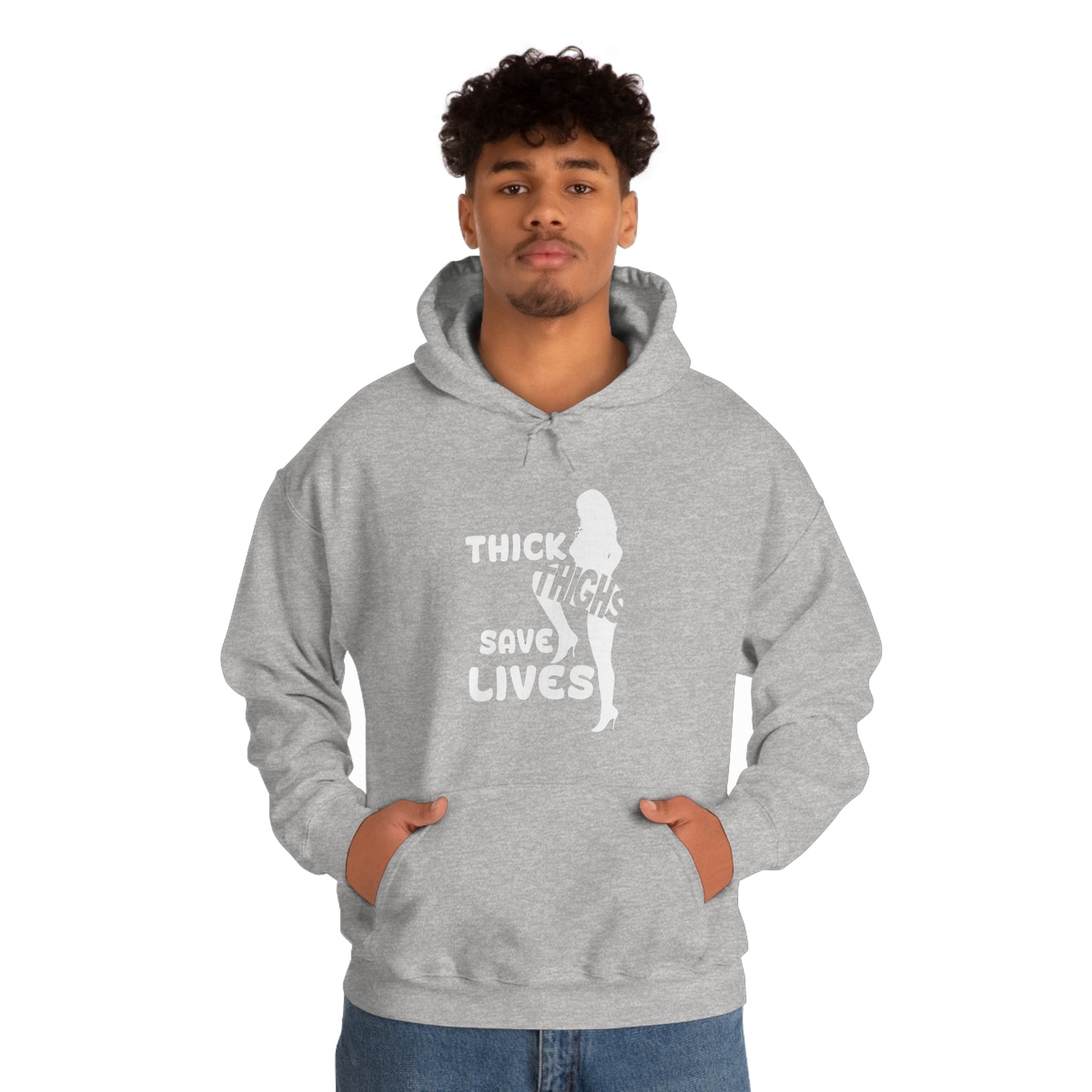 Thick Thighs- Unisex Heavy Blend™ Hooded Sweatshirt