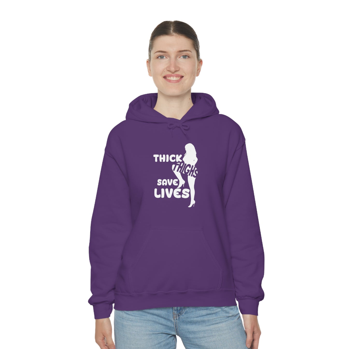 Thick Thighs- Unisex Heavy Blend™ Hooded Sweatshirt