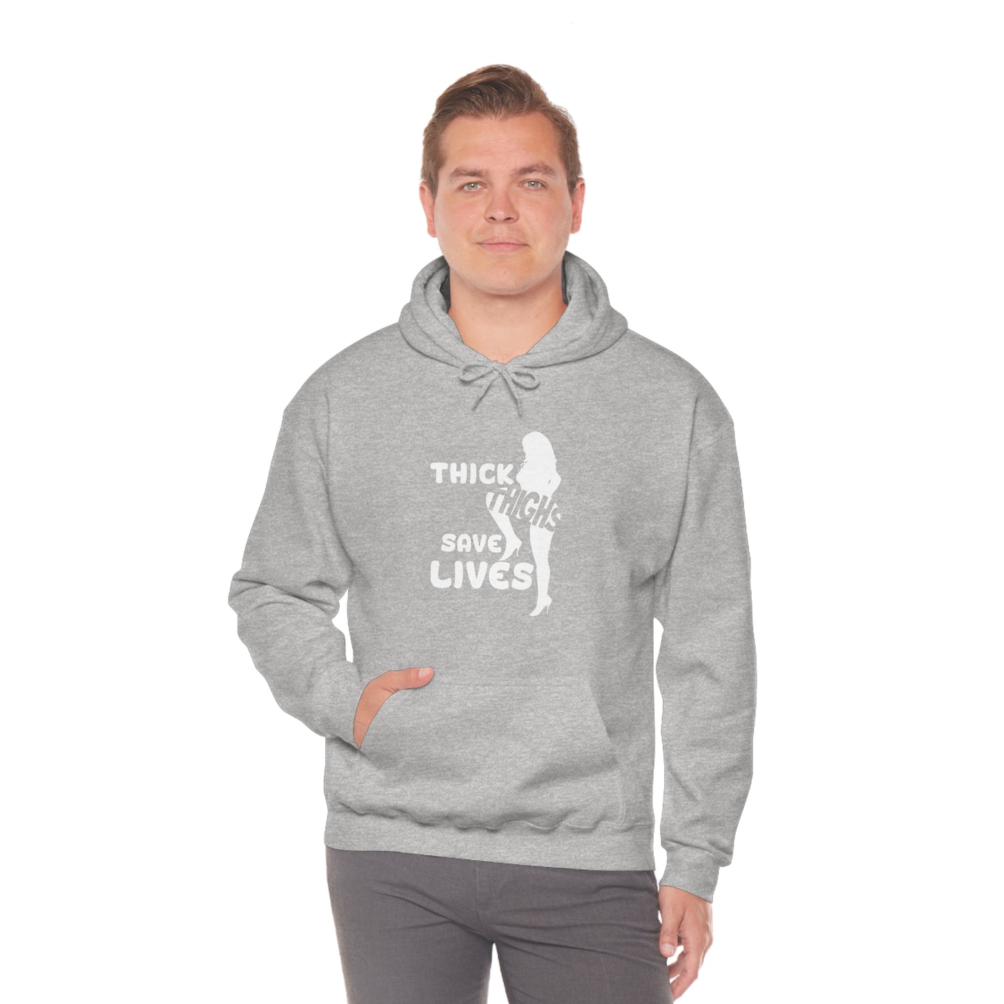 Thick Thighs- Unisex Heavy Blend™ Hooded Sweatshirt