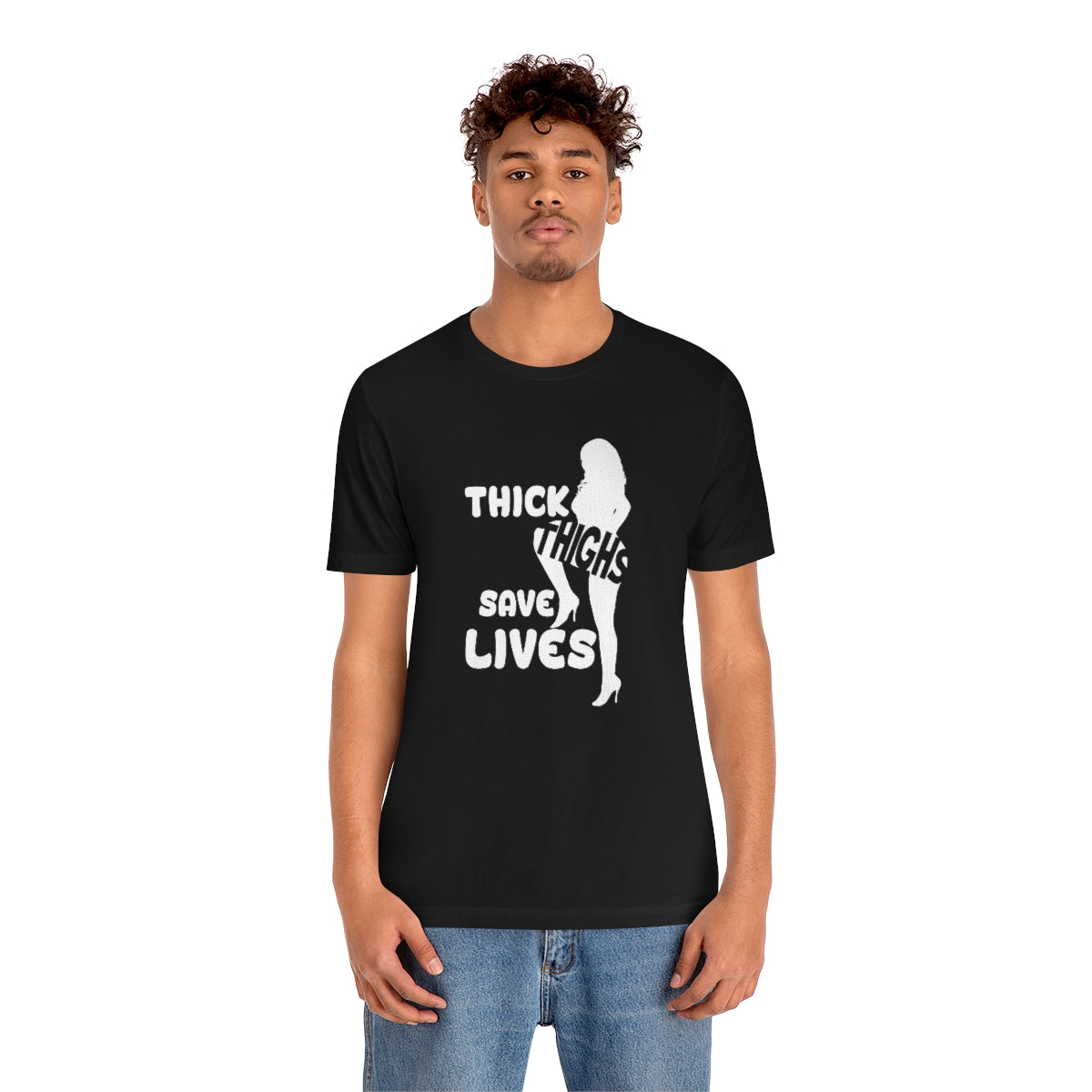 Thick Thighs- Unisex Jersey Short Sleeve Tee